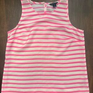 J. Crew Pink and White Striped Top